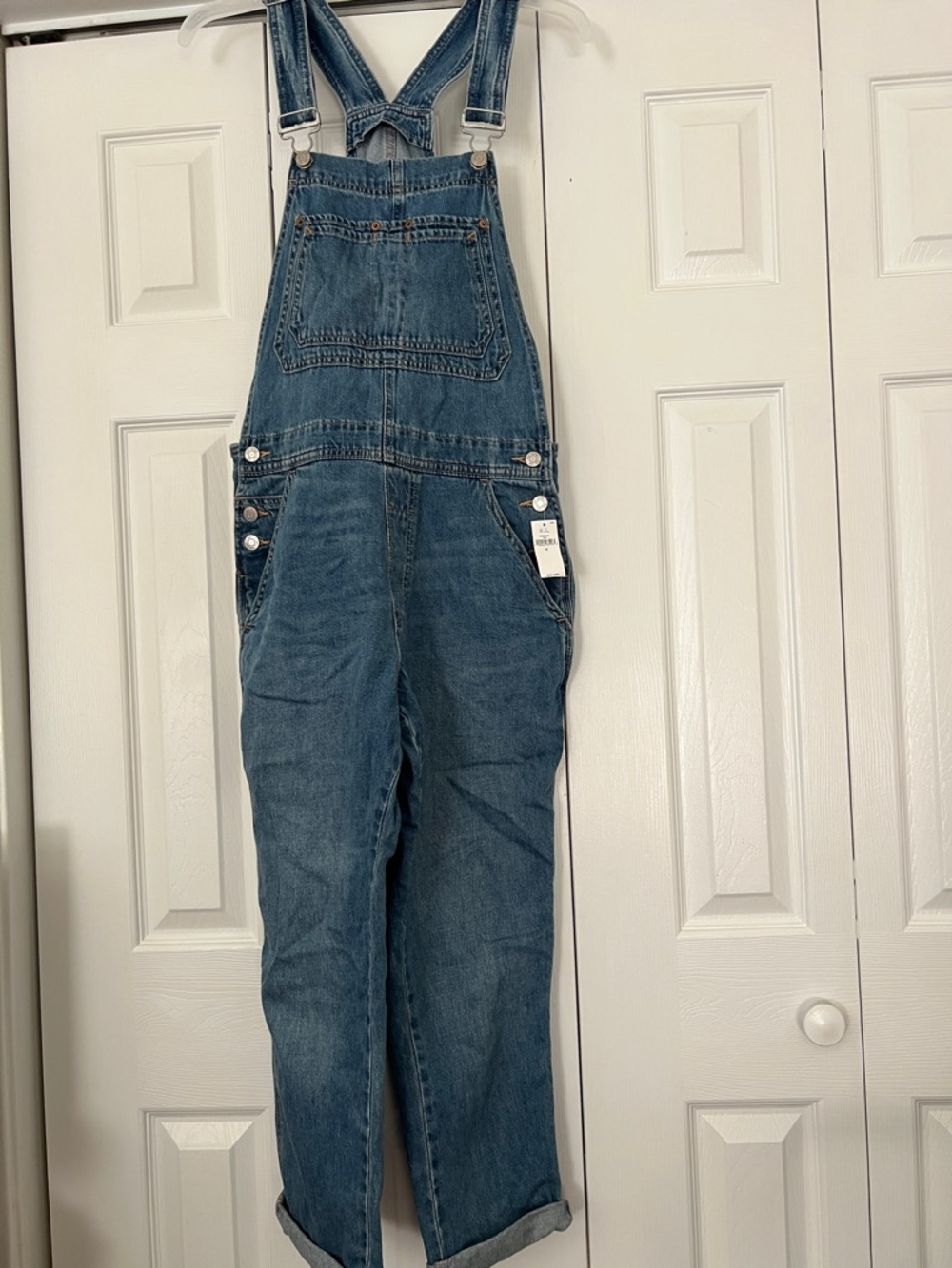 Gap Classic Denim Overalls - size S crop. NEW